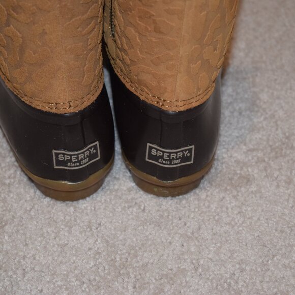 Sperry Cheetah Print Waterproof Duck Boots - Picture 5 of 10